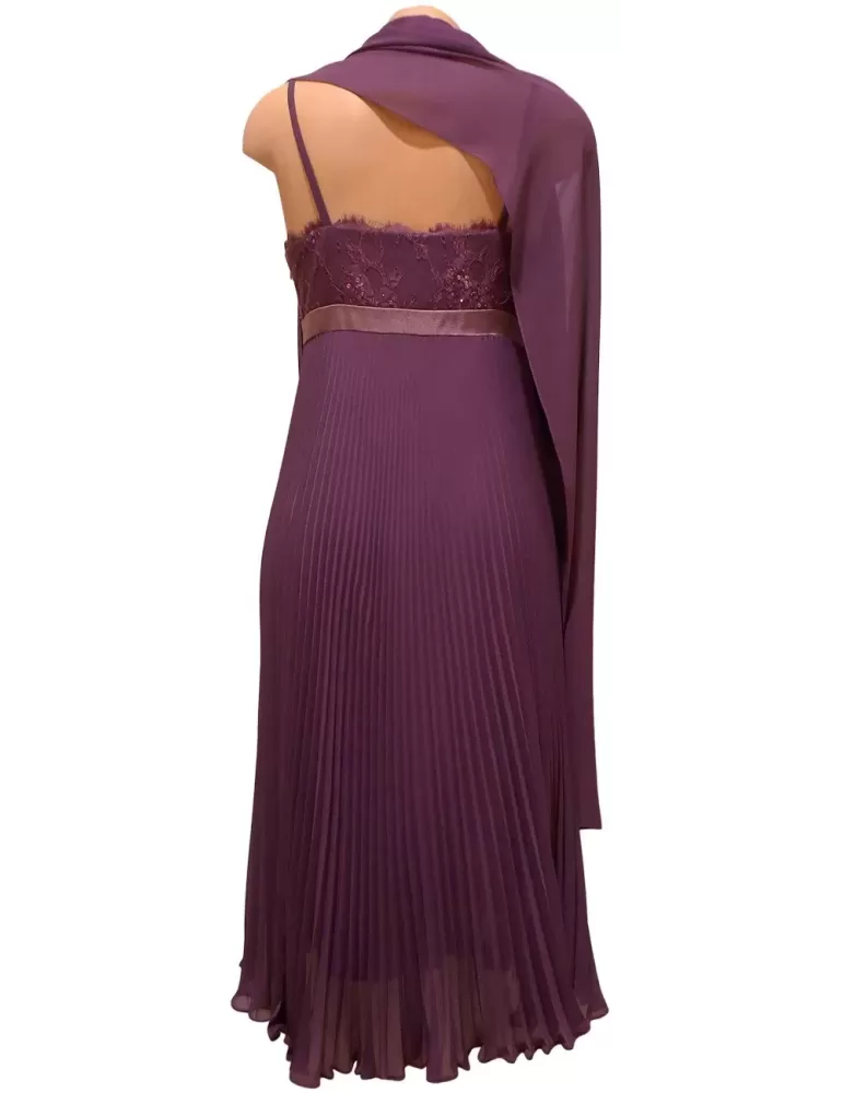 Vendita on line abito da cerimonia con bellissima scollatura pizzo