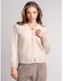 Volpato beige pure wool knitted short jacket