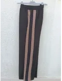 Volpato Italy | Cocoa brown cotton carrot trousers plus size available