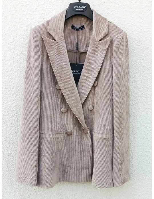 Giacca maschile tailleur in velluto millerighe Volpato fino alla tg 54