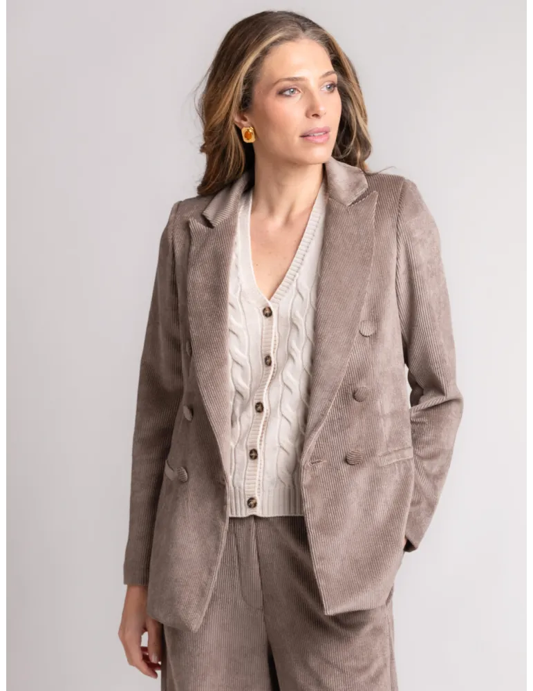 Giacca maschile tailleur in velluto millerighe Volpato fino alla tg 54