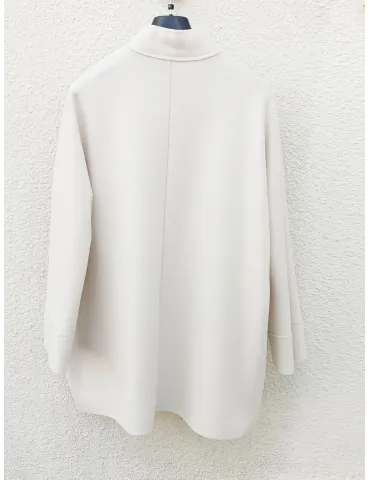 Ivory White Scuba Kimono Duster Jacket by Volpato 2