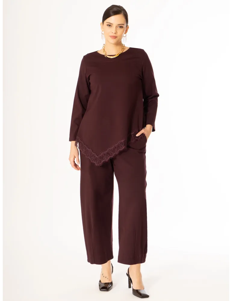 Burgundy carrot - balloon Trousers