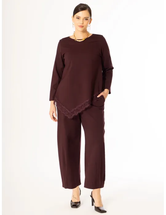 Burgundy carrot - balloon Trousers