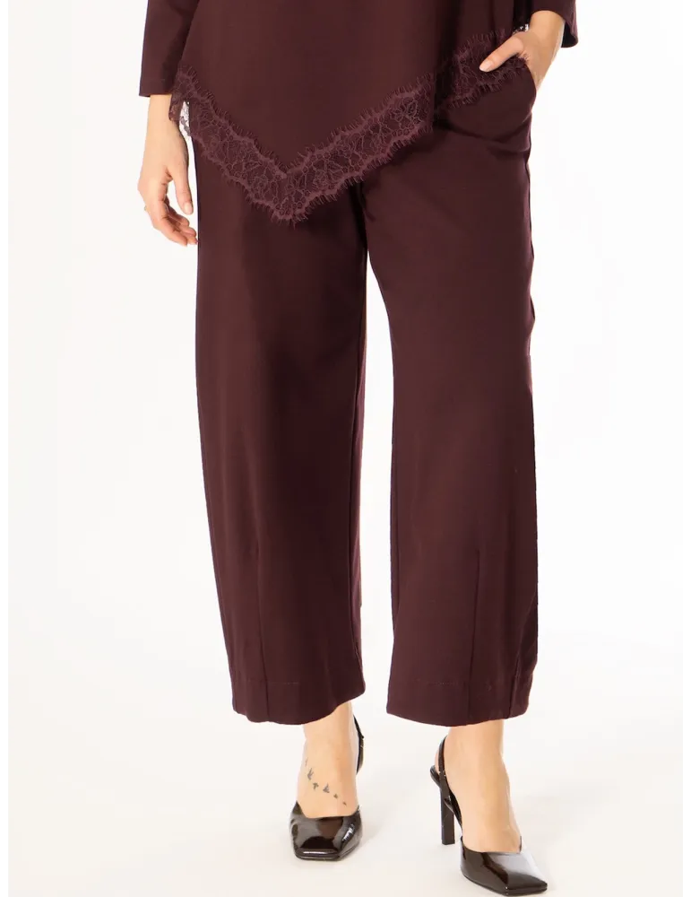 Burgundy carrot - balloon Trousers