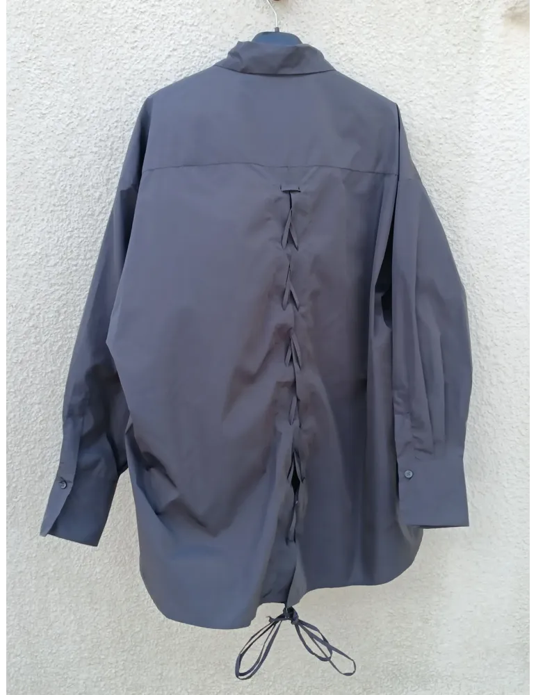 Giacca Camicia Donna grigio in Tessuto Tecnico Impermeabile by Mousse
