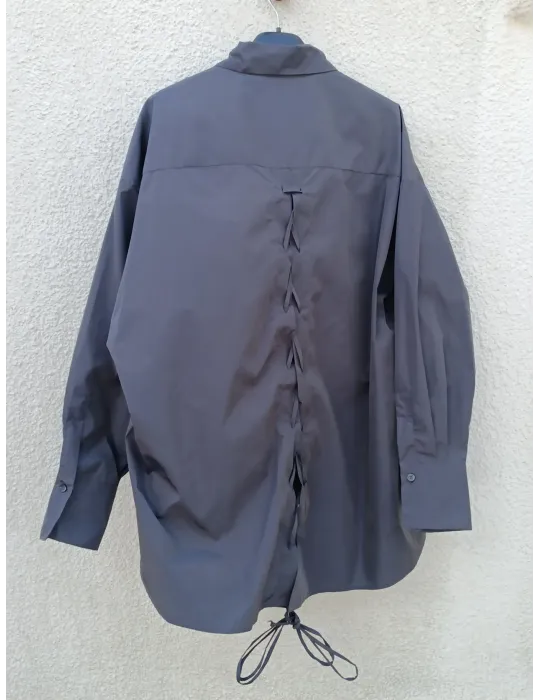 Giacca Camicia Donna grigio in Tessuto Tecnico Impermeabile by Mousse