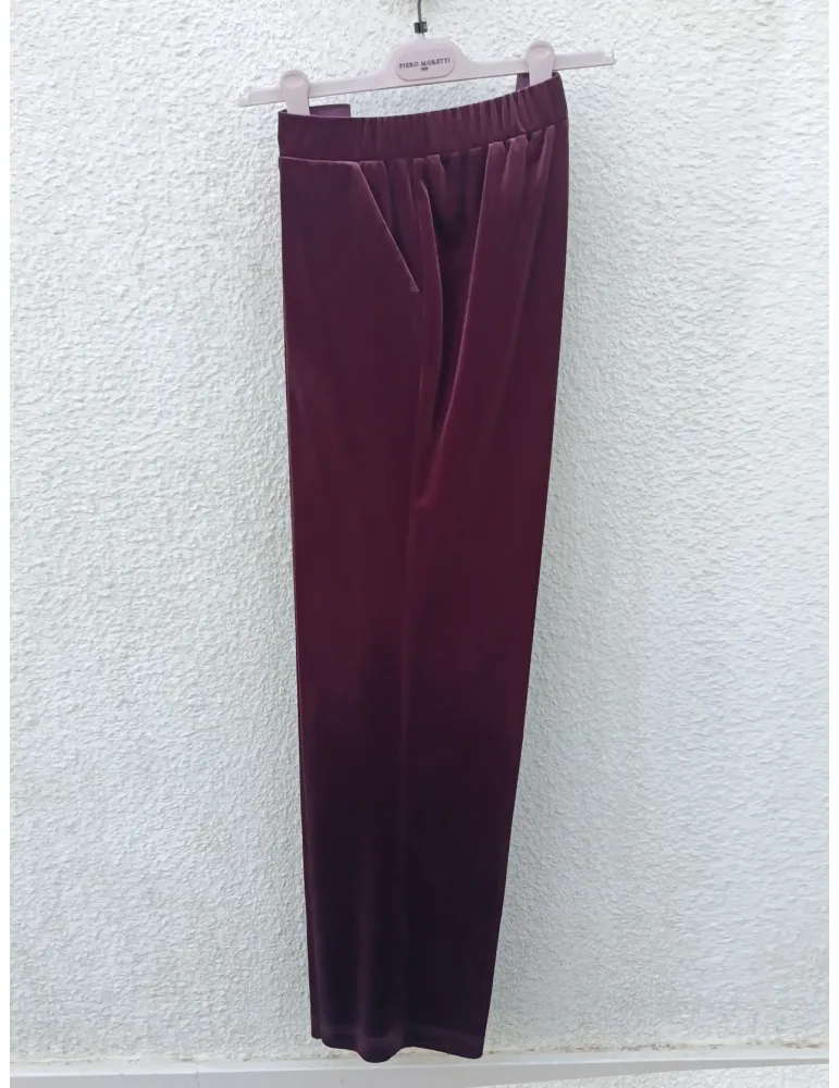Tailleur elegante velluto bordeaux by Piero Moretti fino alla taglia 60