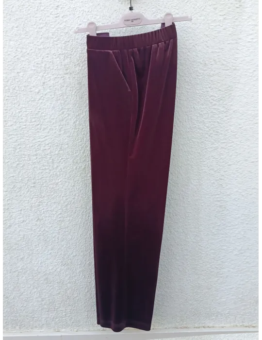 Tailleur elegante velluto bordeaux by Piero Moretti fino alla taglia 60