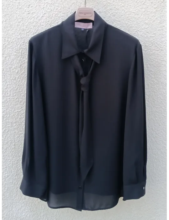 Piero Moretti | Camicia in seta con sciarpetta fino alla tg 60