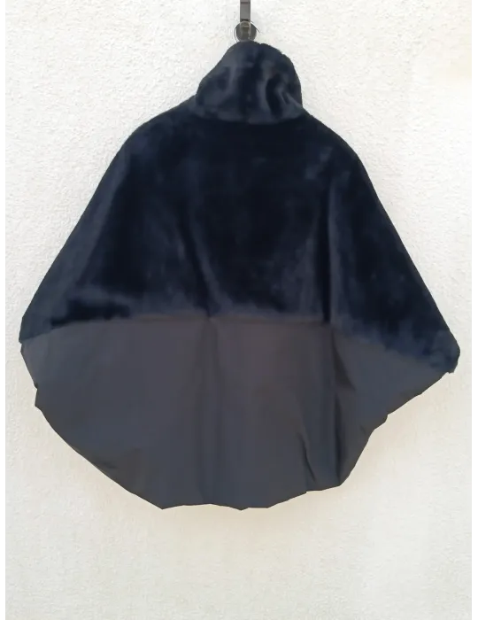 Giaccone cappa mantella reversibile in pelliccia | Mousse Numero Primo