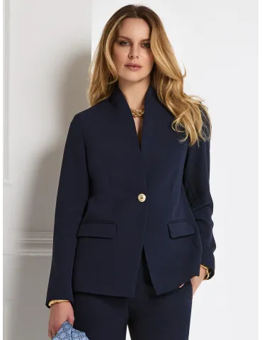 Piero Moretti Blue Cady Jacket and Trousers Suit 2