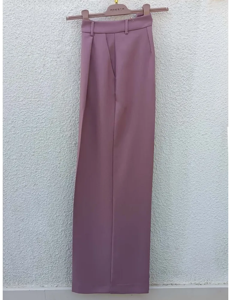 Relaxed-fit Rosantic Pleated Palazzo Trousers | Chic outerwear 4 lady
