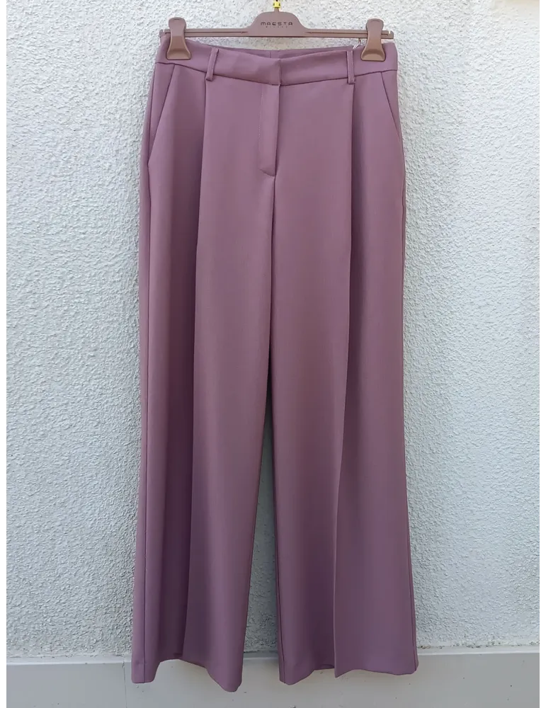 Maesta Milano Rosantic Pleated Palazzo Trousers
