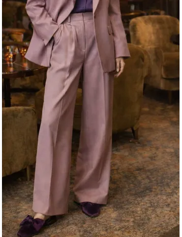 Relaxed-fit Rosantic Pleated Palazzo Trousers | Chic outerwear 4 lady