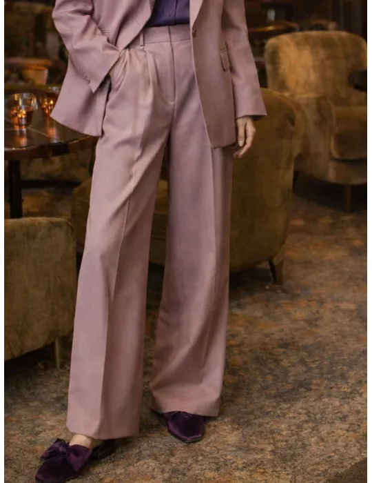 Relaxed-fit Rosantic Pleated Palazzo Trousers | Chic outerwear 4 lady