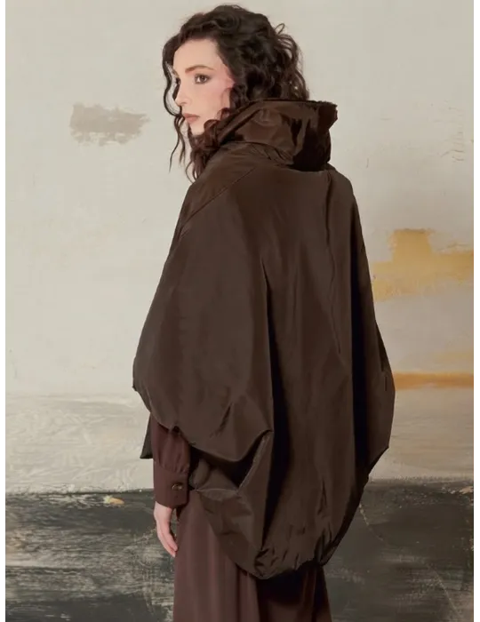 Giaccone cappa mantella reversibile in pelliccia | Mousse Numero Primo