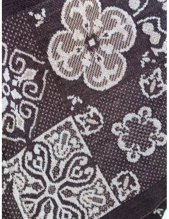 Twinset marrone con intarsi jacquard in oro Piero Moretti fino alla 58