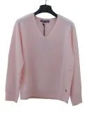 Riva Tricot A/I 2026-27 | Maglione a V rosa in lana e cashmere fino 3XL