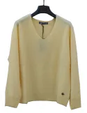 Riva Tricot A/I 2026-27 | Maglione a V giallo lana e cashmere fino 3XL