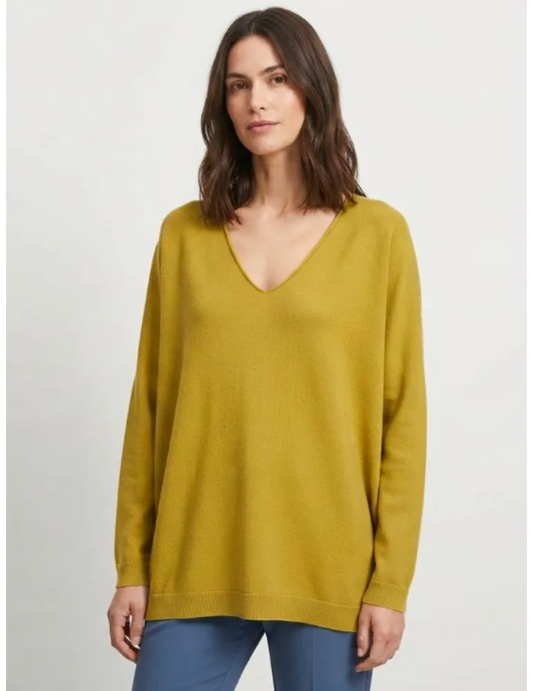 Melange brown golden sequin wool kimono sweater