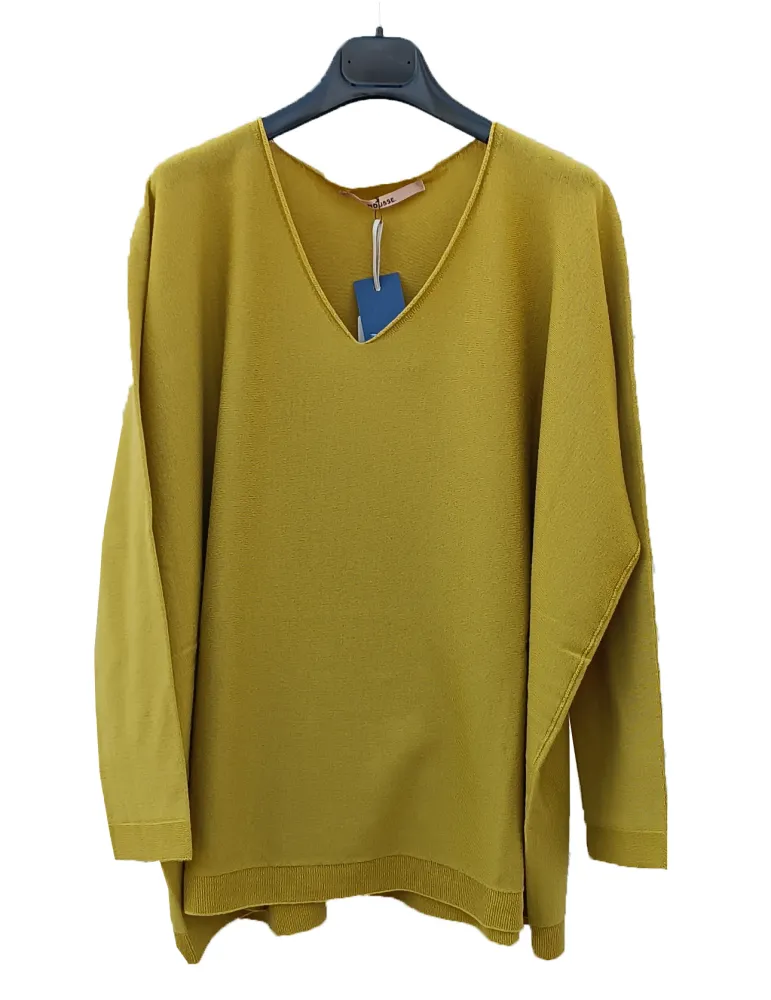 Frida Madè | Maglia poncho lana e alpaca marrone con paillettes oro