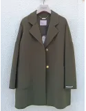 Piero Moretti Green Double Merino Wool Coat