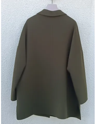 Piero Moretti Green Double Merino Wool Coat 2