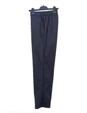 Amethist Abbigliamento donna | Pantaloni sigaretta ecopelle marrone 2