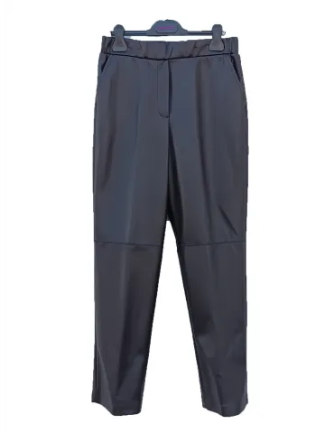 Amethist Abbigliamento donna | Pantaloni sigaretta ecopelle marrone