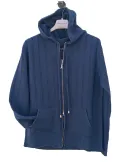 Volpato Italian knitwear Blue merinos hooded jacket jumpsuit style