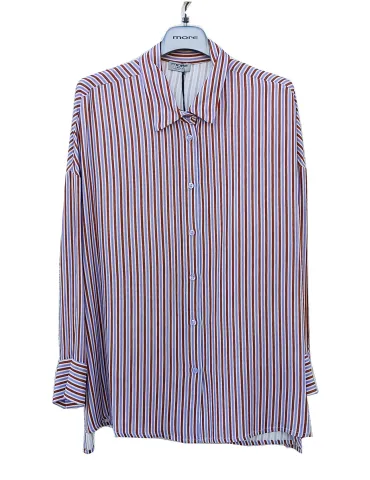 Camicia a righe lilla e terracotta | More by Siste's conformato giovane