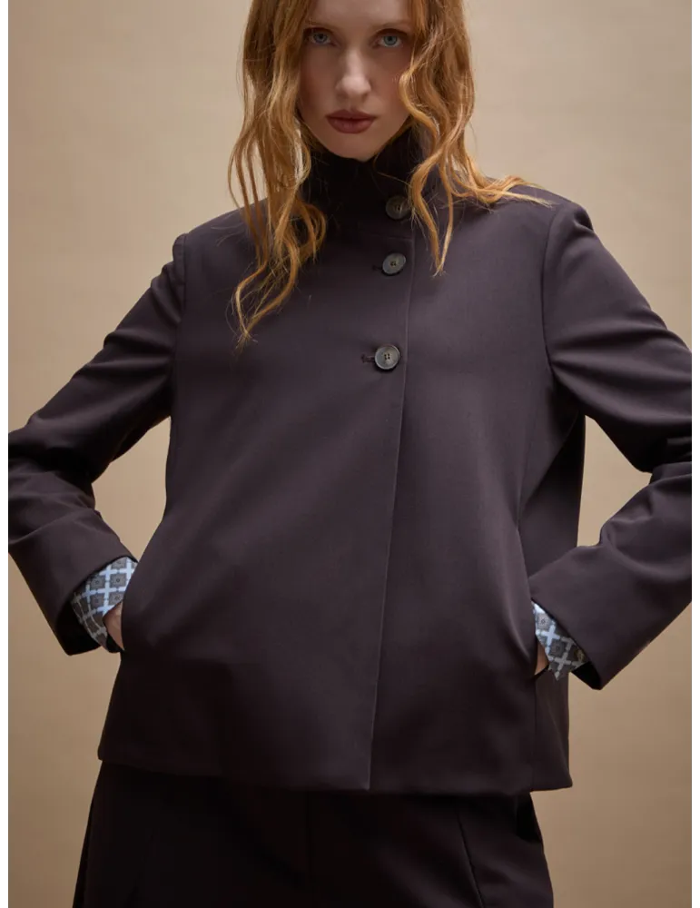 Cocoa Brown Korean-Inspired Jacket by Amethist