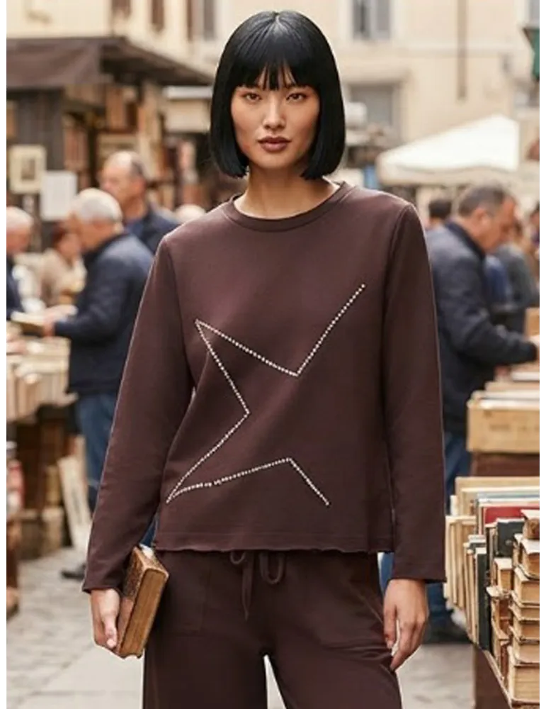 Brown Balloon Trousers Tracksuit-Inspired