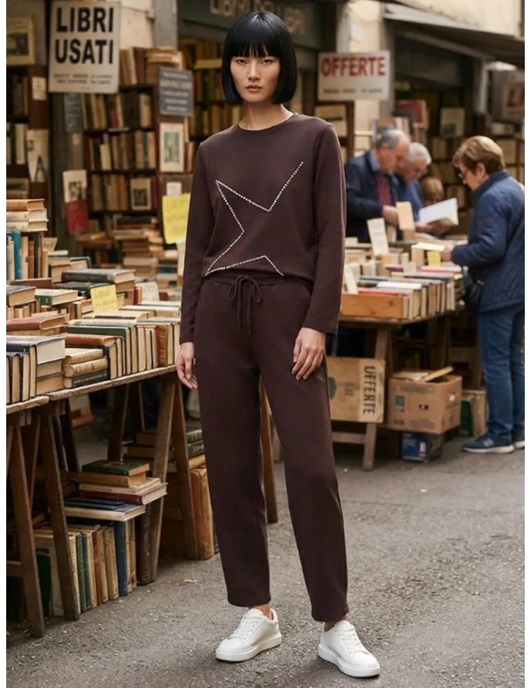 Brown carrot trousers plus size fit Tracksuit-Inspired | More Italy