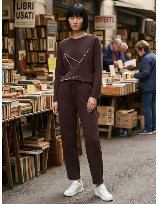 Brown carrot trousers plus size fit Tracksuit-Inspired | More Italy