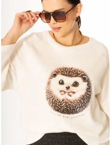 Maglia t-shirt bianca stampa La Dolce Vita fino alla taglia 56