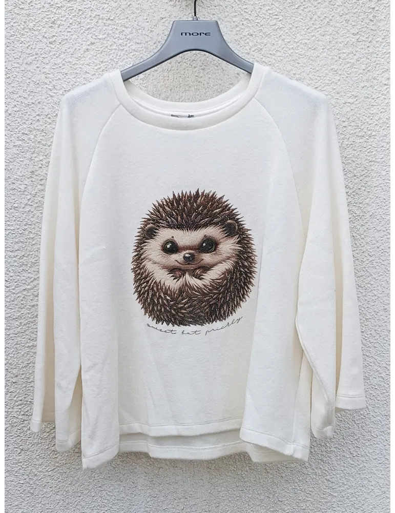 Maglia t-shirt bianca stampa La Dolce Vita fino alla taglia 56