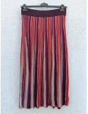 Gonna midi plissè viscosa ultra colorata | WNT Collection