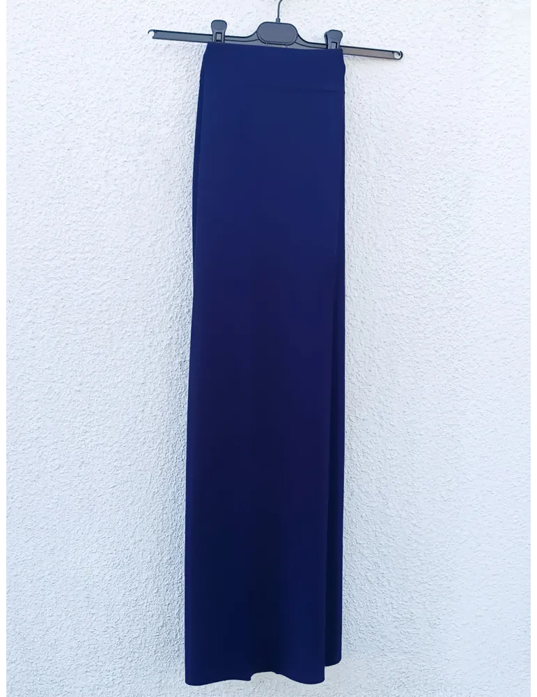 Blue Palazzo Trousers in Compact Viscose Jersey – WNT Collection