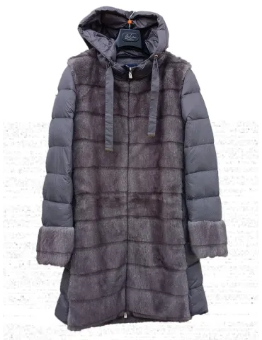 Plussize Brown Padded Scuba Jacket Hood and Fur Trim | Warmth & Style 2