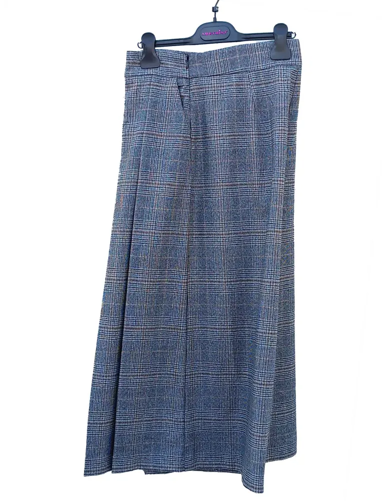 Midi Wide-Leg Trousers-skirt Prince of Wales Check | Amethist F/W 2027