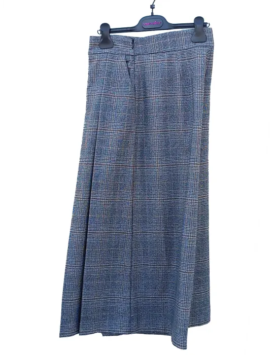 Gonna pantalone midi con le pieghe in principe di Galles by Amethist