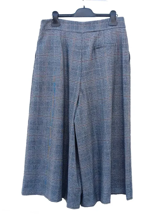 Gonna pantalone midi con le pieghe in principe di Galles by Amethist
