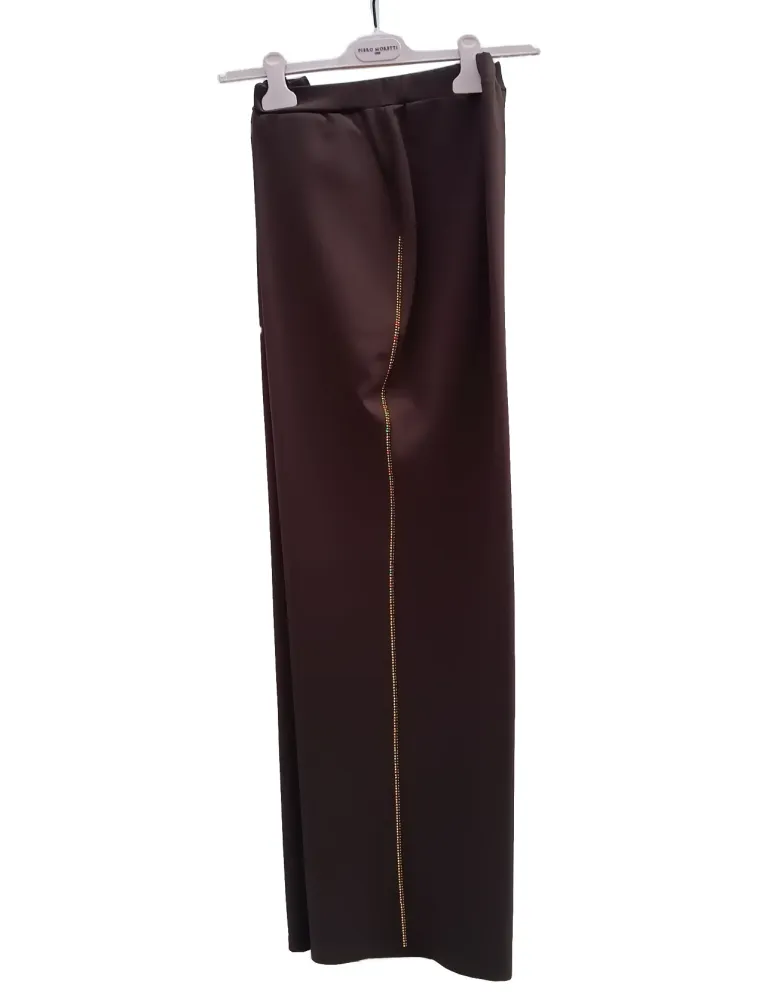 Brown Jacket and Trousers track suit with Rhinestones