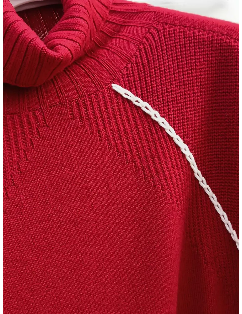 Maglione dolcevita donna in pura lana Gatto di Tollegno | Riva Tricot