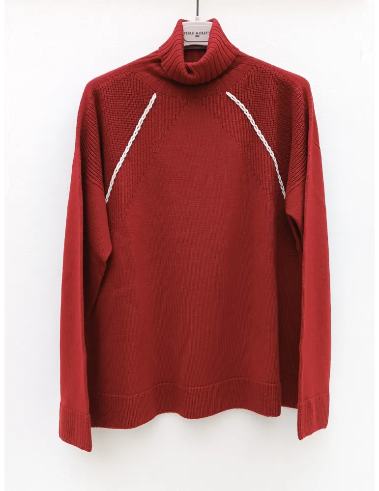 Maglione dolcevita donna in pura lana Gatto di Tollegno | Riva Tricot