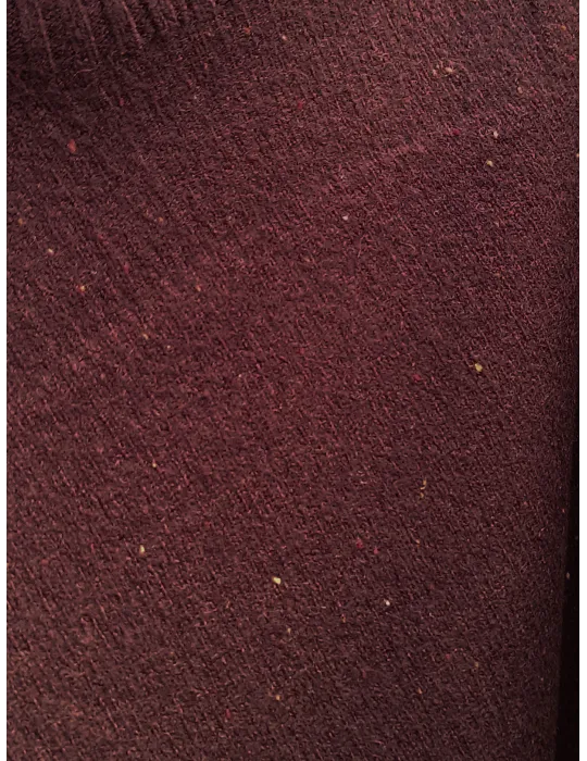 Brown Melange Wool Roll-Neck Sweater | Plus size Italian Knitwear