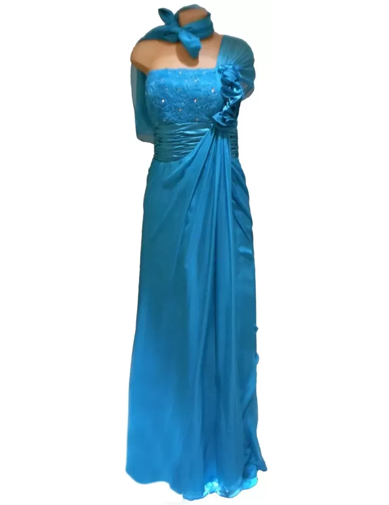 Vente en ligne une épaule longue robe Sonia Peña