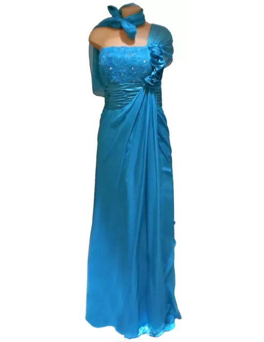 Sprzedaży online jedno ramię długa suknia Sonia Peña